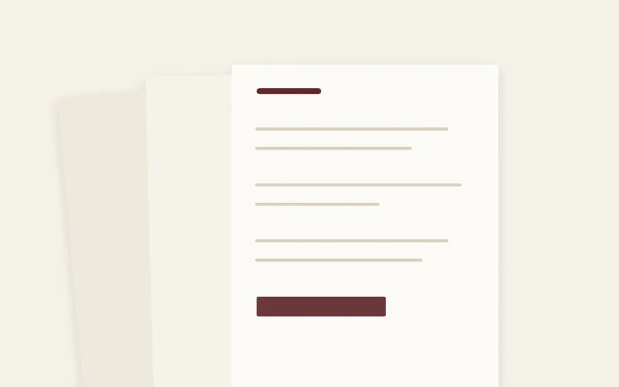 Illustration of three overlapping formation documents on warm paper, the top one marked with a deep red band